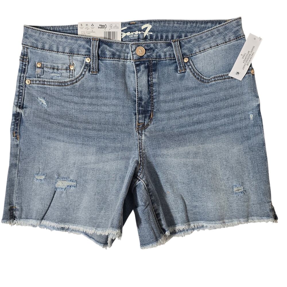 Seven Denim Shorts Fray Hem Womens Size 8